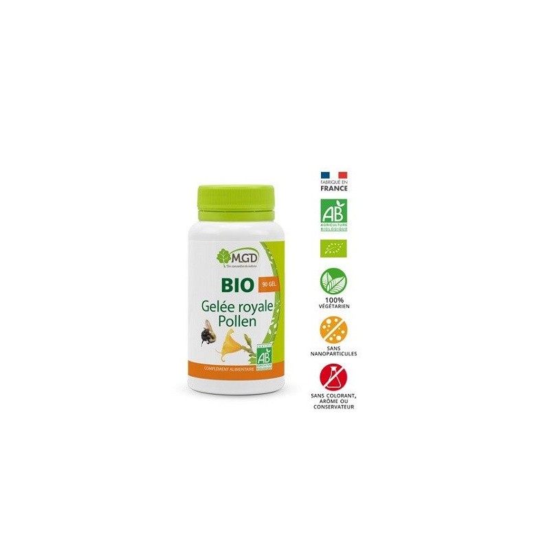 MGD Nature Bio Gelée Royale Pollen 90 Gélules