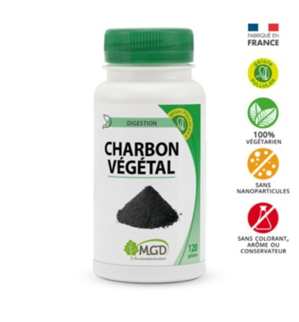 Mgd Nature Charbon vegetale 120 gelules