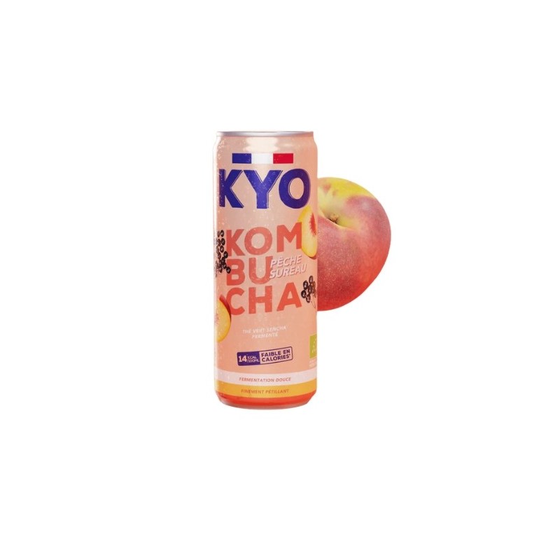 KYO KOMBUCHA CANETTE PECHE SUREAU 330ML