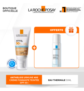 La Roche Posay Anthelios Creme Fondante Teinte UVMUNE 400 50ml+Eau Thermale 50ml Pack