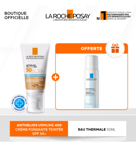 La Roche Posay Anthelios Creme Fondante Teinte UVMUNE 400 50ml+Eau Thermale 50ml Pack