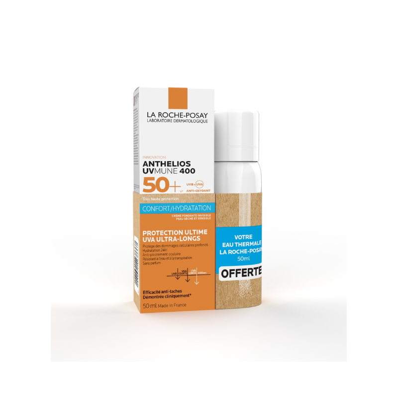 La Roche Posay Anthelios Creme Fondante UVMUNE 400 50ml + Eau Thermale 50ml Offerte