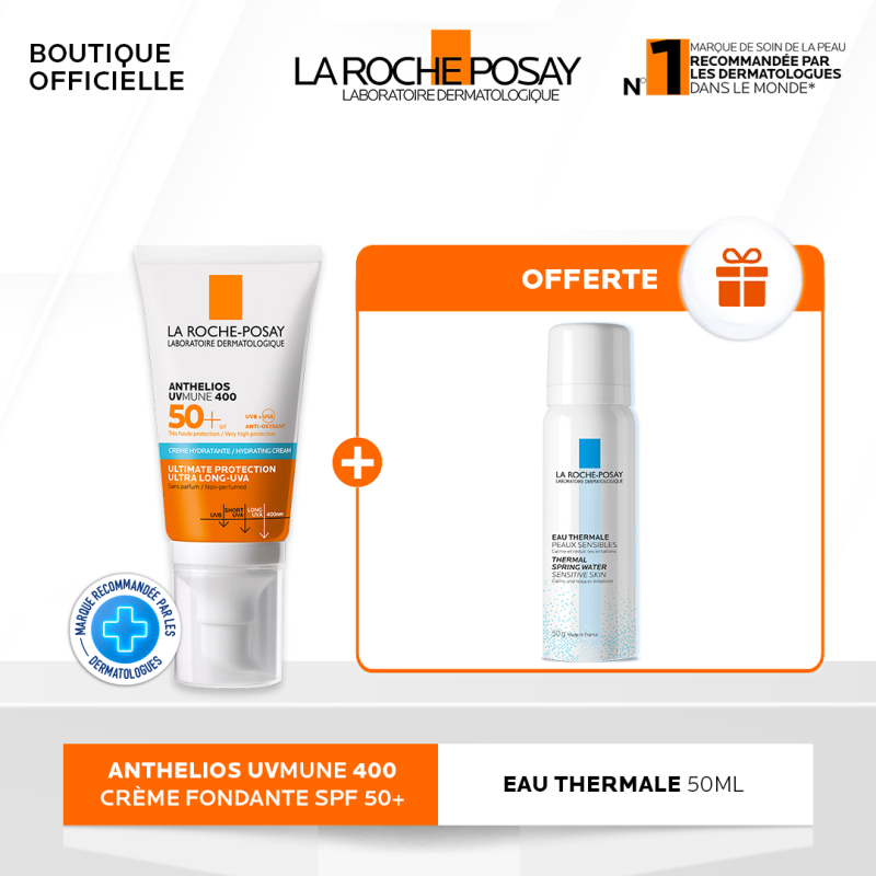La Roche Posay Anthelios Creme Fondante UVMUNE 400 50ml+Eau Thermale 50ml Pack