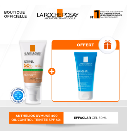 La Roche Posay Anthelios Oil Control Matifiante Teinte Spf50 50ml+ Effaclar Gel Pack