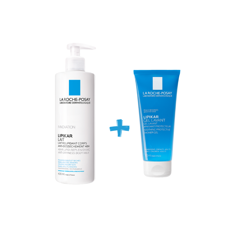 La Roche Posay Lipikar Lait 400ml+ Lipikar Gel Lavant 100ml Pack