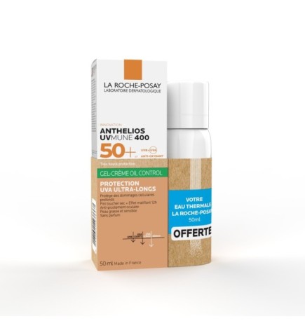 La Roche-Posay Anthelios XL Crème Solaire Matifiante Teintée SPF50+ égal Eau Thermale 50ml Offerte