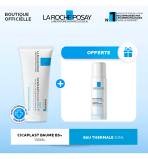La Roche-Posay Cicaplast Baume Cicatrisant B5+ Peau Fragilisée | 100ml  égal  Eau Thermale 100ml Offerte
