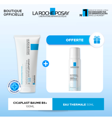 La Roche-Posay Cicaplast Baume Cicatrisant B5+ Peau Fragilisée | 100ml égal Eau Thermale 100ml Offerte