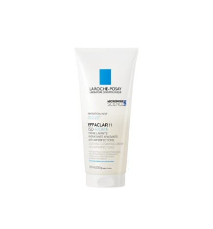La-Roche-Posay EFFACLAR H ISO-BIOME Crème Nettoyante | Peau sèche à tendance acnéique | 200ml
