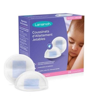 Lansinoh Coussinets d’allaitement jetable Blue Lock – 24 unités