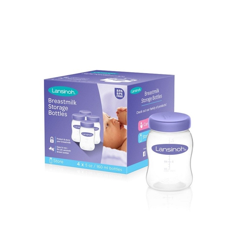 LANSINOH Lansinoh Bouteilles de Conservation du Lait Maternel x4