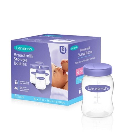 LANSINOH Lansinoh Bouteilles de Conservation du Lait Maternel x4