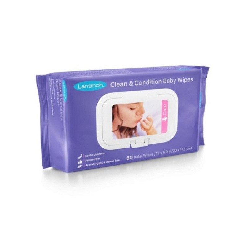 Lansinoh Lingettes à la Lanoline – 80 unités