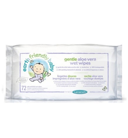 Lansinoh Lingettes Aloe Vera Biodégradables 72 Pièces