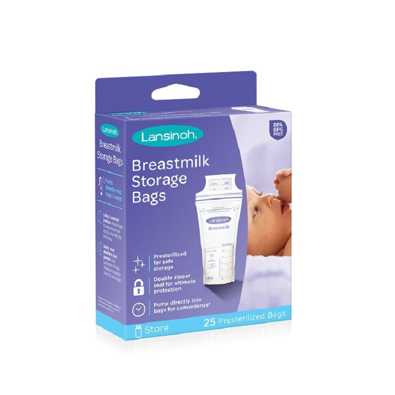 Lansinoh Sachets de Conservation du Lait Maternel 25 Unités