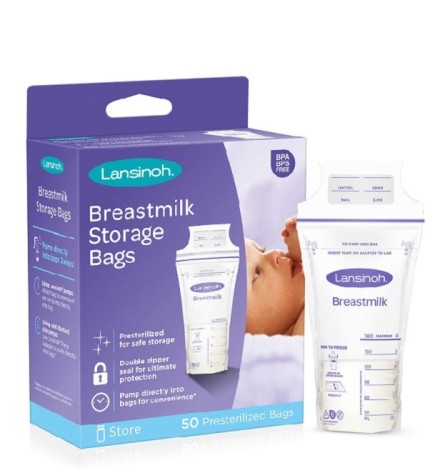 Lansinoh Sachets de Conservation du Lait Maternel 50 Unités