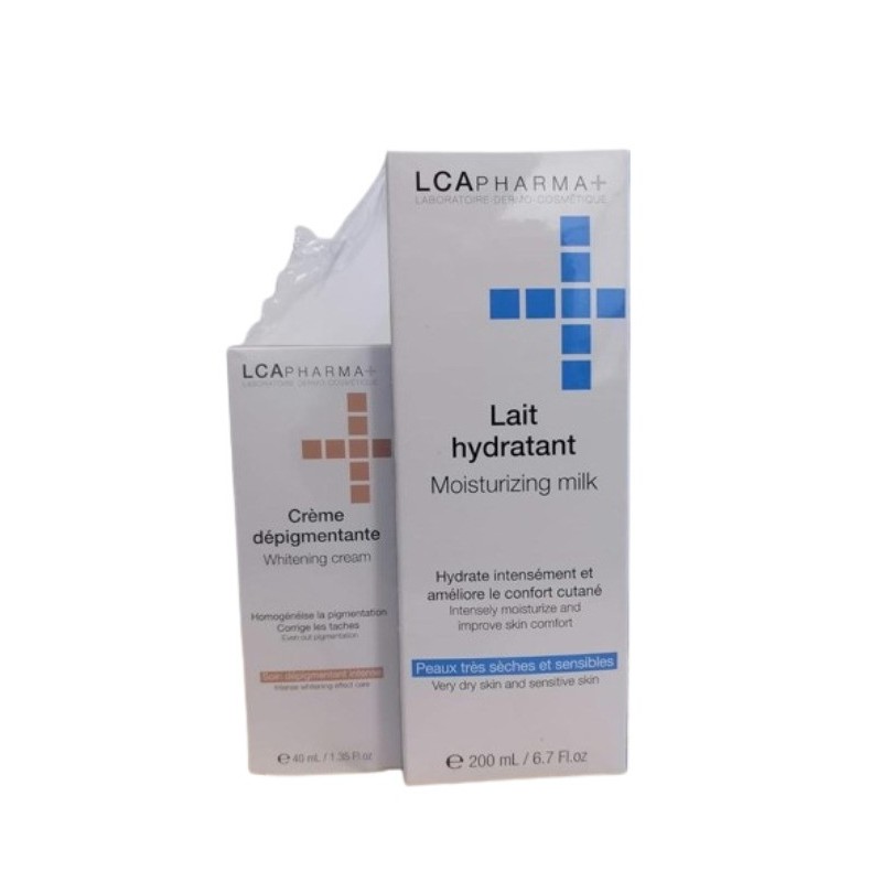LCA PHARMA CREME DEPIGMENTANTE  40ml + LCA PHARMA Lait Hydratant 200ml OFFERT