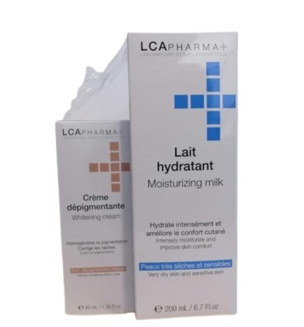 LCA PHARMA CREME DEPIGMENTANTE  40ml + LCA PHARMA Lait Hydratant 200ml OFFERT