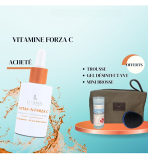 Lendan Vitamin Forza C Serum Facial Reparateur 30 ml  égal  Trousse + Désinfectant + Brosse Offerts