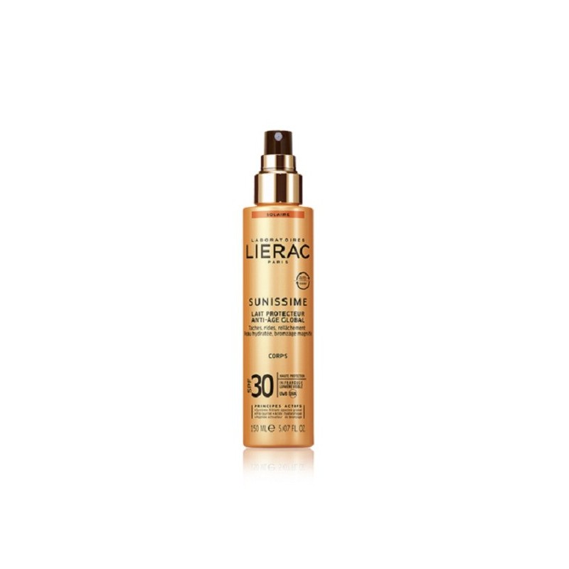 LIERAC SUNISSIME LAIT PROTECTEUR SPF30 Anti-âge Global Corps 150ml