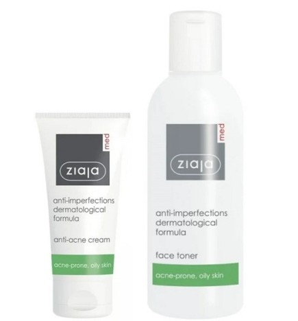 Ziaja Med Anti-acne Creme 50ml + Toner 200ml OFFERT