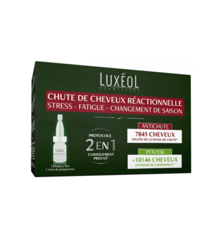 Luxeol Anti-Chut Reactionnelle 2en1 14 fioles x 7ml