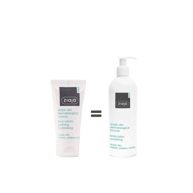 Ziaja med Atopic Creme 50ml + Emulsion Hydratante 400ml