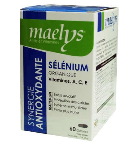 Maelys Sélénium Organique Vitamines A C E – 60 Gélules
