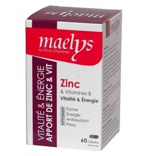 Maelys Zinc et Vitamines B – 60 Gélules