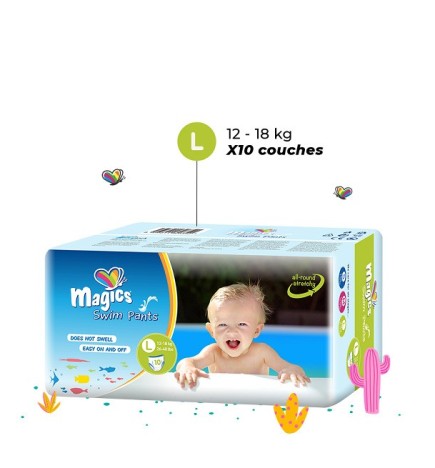 Magics Culottes de bain – Taille M 9-15kg – Sachet de11 Pièces