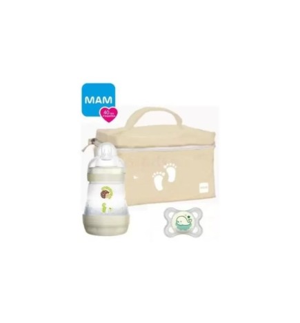 Mam Biberon Anti-colic +0m 160ml + Mam 2 Sucette Night 0-6m Trousse
