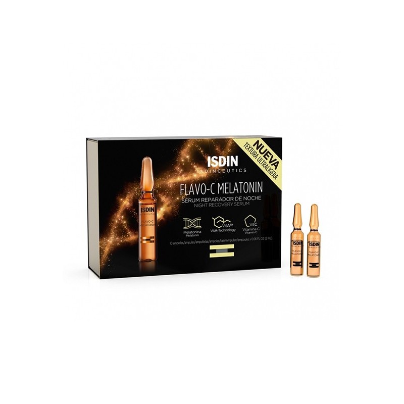 Isdin Flavo-C Melatonin serum reparateur nuit 10 Ampoules*2ml