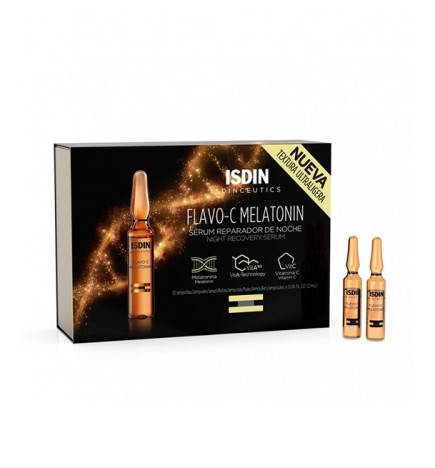 Isdin Flavo-C Melatonin serum reparateur nuit 10 Ampoules*2ml