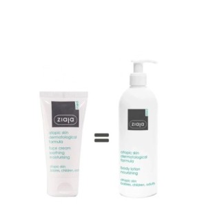 Ziaja Med Physioderm Creme Jour & nuit 50ml + Gel Nettoyant 200ml