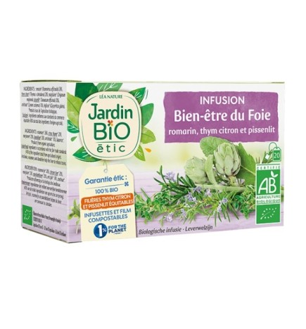JARDIN BIO INFUSION BIEN ETRE DU FOIE 20 SACHET