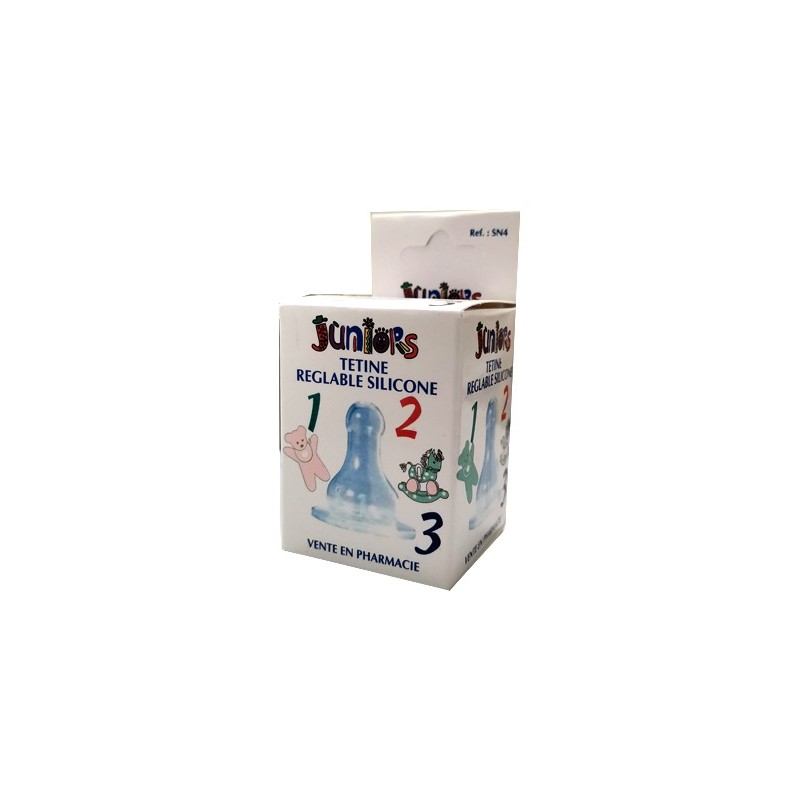 Juniors tetine reglable silicone 1,2,3