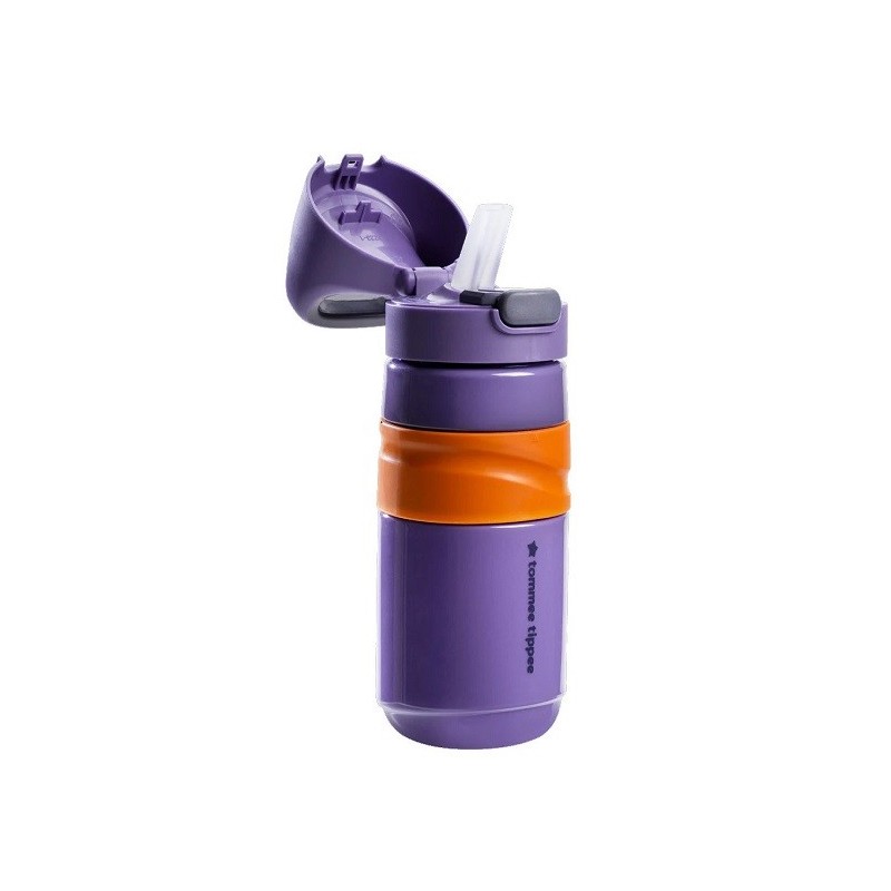 Tommee Tippee Gourde Anti-Fuite avec Paille 500ml – Mauve