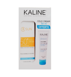 Kaline k.sun ecran invisible Peaux Normales a seches 50ml+k.aqua cold creme pack
