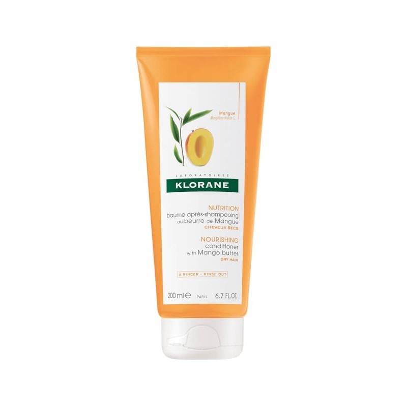 Klorane – Baume Après-shampoing Nutrition au beurre de Mangue – Cheveux secs 200 ml