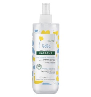 Klorane – Eau fraîche parfumée au Calendula apaisant – Bébé – Peau normale 500 ml