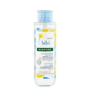 Klorane – Eau nettoyante sans rinçage au Calendula apaisant – Bébé – Peau normale 500 ml