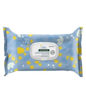 Klorane – Lingettes nettoyantes douces pour le corps au Calendula apaisant – Bébé – Peau normale à sèche 70 u