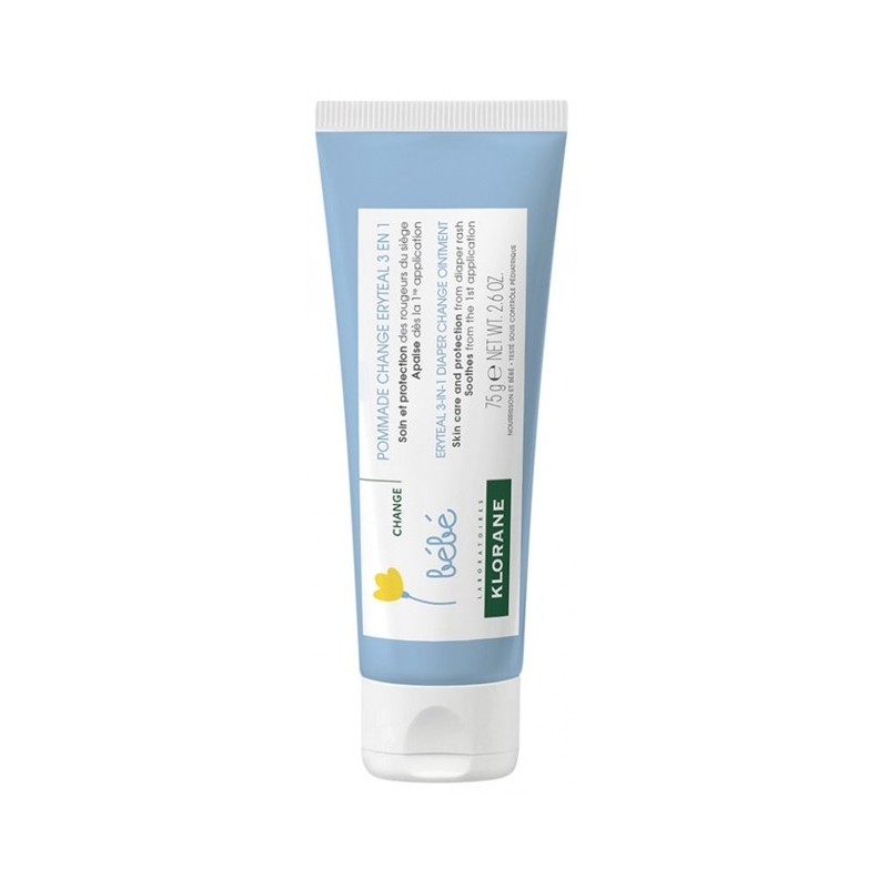 Klorane – Pommade change Eryteal 3 en 1 au Calendula apaisant – Bébé – Change – Siège 75 g