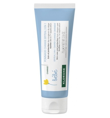 Klorane – Pommade change Eryteal 3 en 1 au Calendula apaisant – Bébé – Change – Siège 75 g