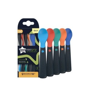 Tommee Tippee Lot de 5 Cuillères d’apprentissage Easigrip 4M+