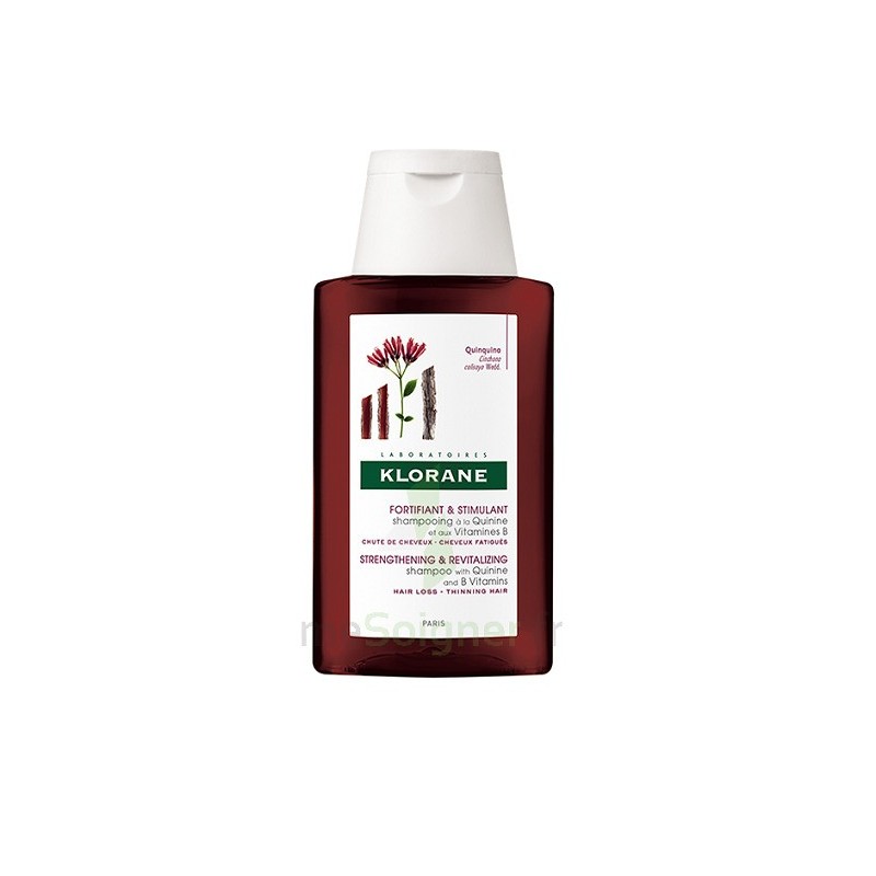 Klorane – Shampoing fortifiant à la Quinine & Edelweiss BIO – Chute de cheveux, cheveux fatigués 400 ml