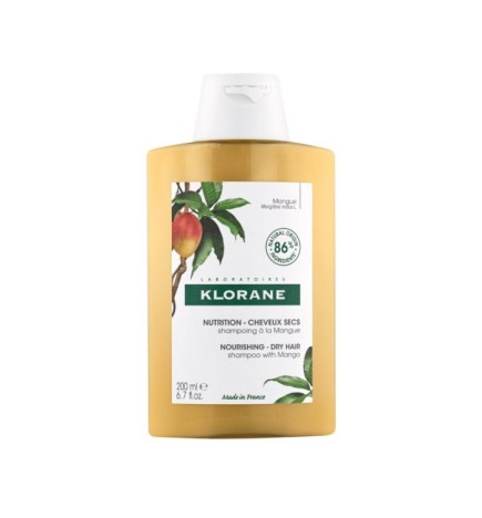 Klorane – Shampoing Nutrition à la Mangue – Cheveux secs 200 ml