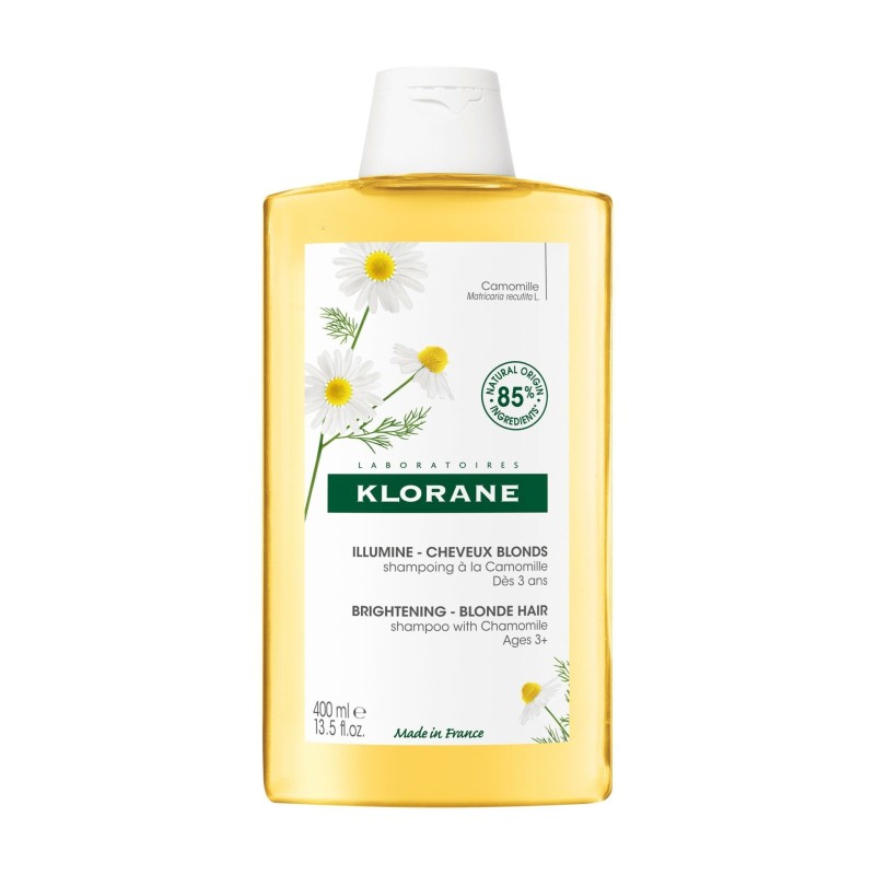 Klorane – Shampoing Reflets Blonds à la Camomille cheveux blonds à châtains – Éclaircissant 400 ml