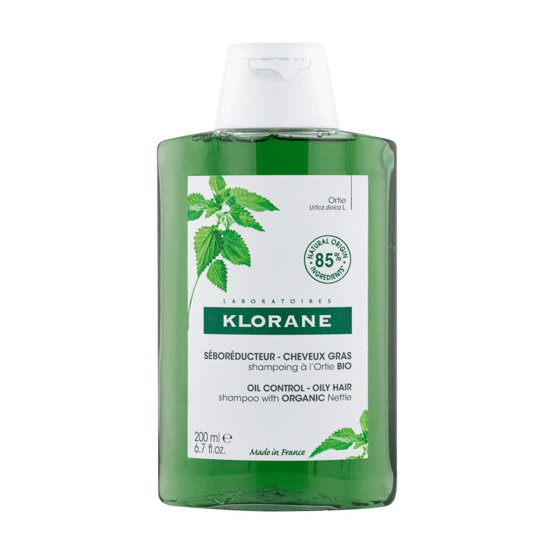 Klorane – Shampoing Séboréducteur à l’Ortie BIO – Cheveux gras 200 ml