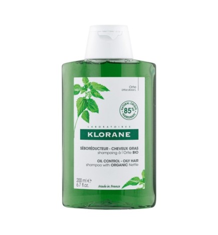 Klorane – Shampoing Séboréducteur à l’Ortie BIO – Cheveux gras 200 ml
